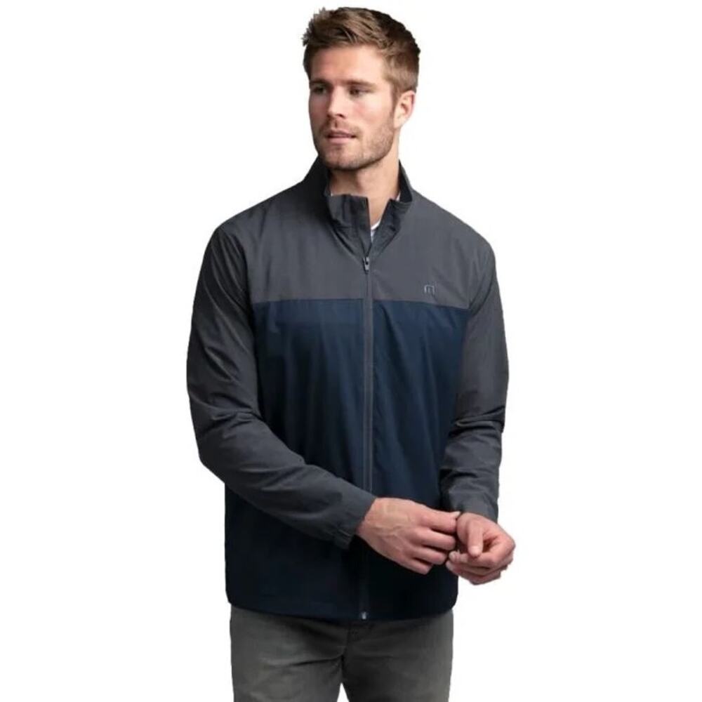 TravisMathew Future Primitive Golf Jacket Mens Large Full Zip Blue Performance